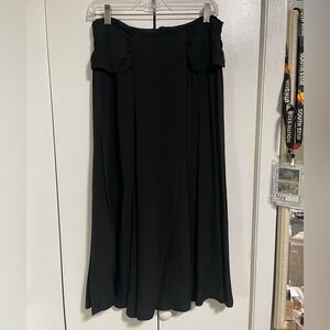 Vintage 80s Joanie Char Black Maxi Skirt for Women